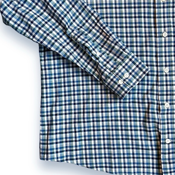 Johnnie O Yellowstone Shirt Plaid Button Down Laguna Blue Preppy Classic X Large - Picture 5 of 9